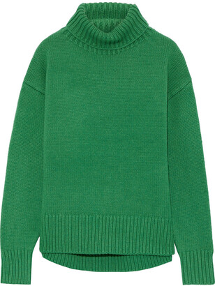 green sweater turtleneck