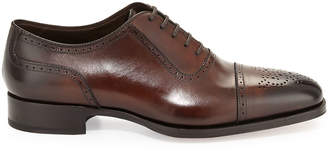 Tom Ford Austin Cap-Toe Oxford Shoe, Brown