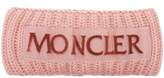 Thumbnail for your product : Moncler Velvet Logo Wool Headband - Womens - Light Pink