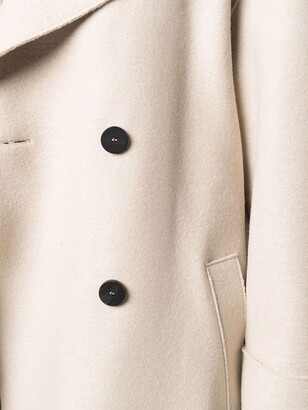 Harris Wharf London Double-Breasted Wool Trench Coat