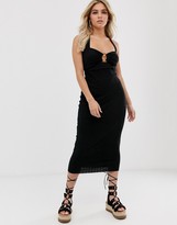 Thumbnail for your product : ASOS DESIGN chunky rib bodycon with ring detail