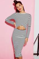 Thumbnail for your product : Girls On Film Monochrome Stripe Cut Out Body-Con Dress