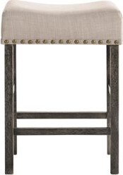 Ophelia & Co. Counter Height Stool Pair - Ii Tan Linen And Gray Fashionable Seating Stools (2) Contemporary