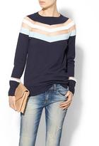 Thumbnail for your product : Investments Misha Nonoo Varsity Color Blocked Monofilament Knit Top