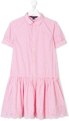 Ralph Lauren Kids striped shirt sleeve shirt dress