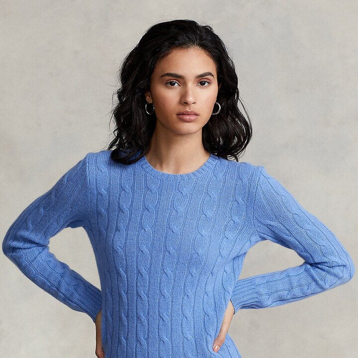 Light Blue Cable Knit Sweater | Shop the world's largest 