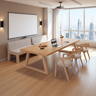 Latitude Run Simple Rectangular Solid Wood Conference Tables