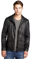 Thumbnail for your product : Soia & Kyo black zip front 'Nolan' hooded rain jacket