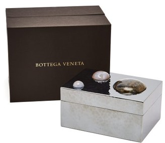 Bottega Veneta Crystal-embellished Sterling-silver Box - Silver