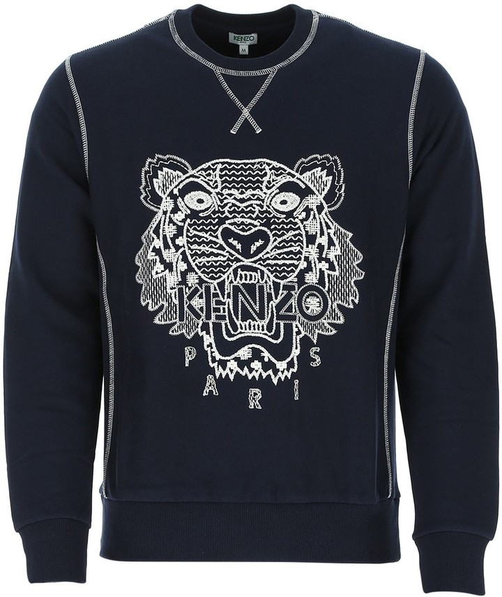 kenzo jumper black and silver