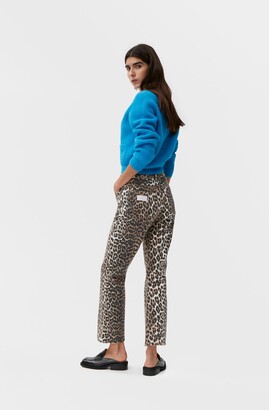 Ganni Betzy Cropped Jeans - Leopard - ShopStyle