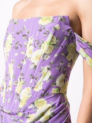Giuseppe di Morabito Floral-Print Corset Mini Dress