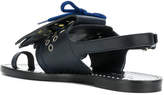 Thumbnail for your product : Burberry Kiltie Fringe Leather sandals