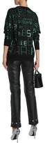 Thumbnail for your product : Moschino Metallic Printed Wool Sweater