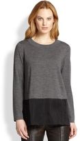 Thumbnail for your product : Lafayette 148 New York Contrast-Hem Sweater