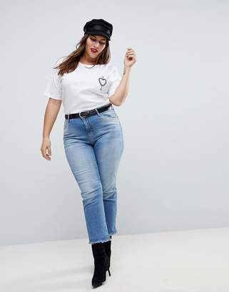 ASOS Curve T-Shirt With Heart And Arrow Print