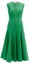 Thumbnail for your product : Emilia Wickstead Denver Sleeveless Cloque Midi Dress - Green