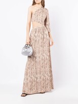 Thumbnail for your product : L'Agence Snakeskin-Print Maxi Dress