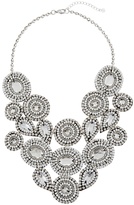 Thumbnail for your product : White House Black Market White Crystal Fabric Bib Necklace