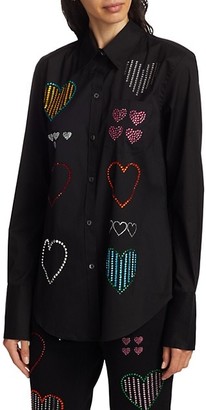 Libertine Hearts Embellished Classic Shirt