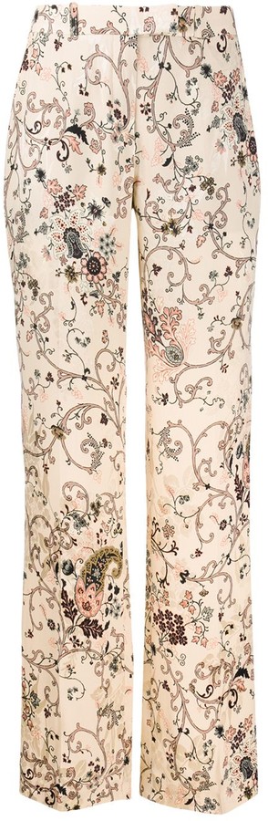 paisley flared trousers