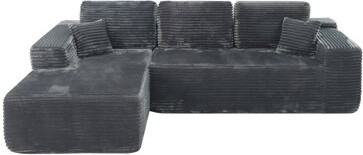 Latitude Run Cloud Sectionals With Plush Corduroy Upholstery Modern Design For Living Room