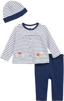 Thumbnail for your product : Little Me Embroidered Cardigan, Pants & Beanie Set