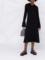 Thumbnail for your product : Sacai Pleated Long-Sleeved Knitted Dress