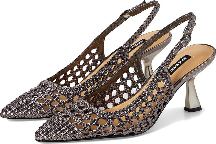 Nine West Madalene High Women's Heels Pewter : 7 M Rubber/Synthetic