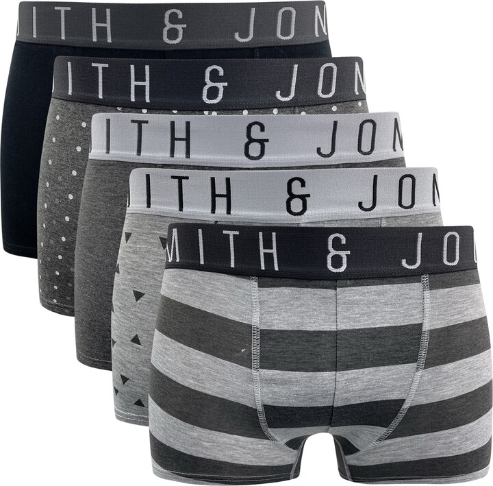 Smith and Jones Mens Boxers Shorts (5 Pack) Multipacked Underwear Gift