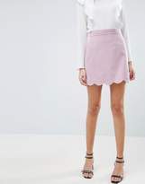 Thumbnail for your product : ASOS Tailored A-Line Mini Skirt With Scallop Hem