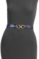 Thumbnail for your product : Ferragamo Gancini Small Reversible Saffiano Leather Belt