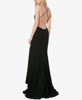 Thumbnail for your product : Fame and Partners Fame and Partners Open-Back Slit Plunge Gown