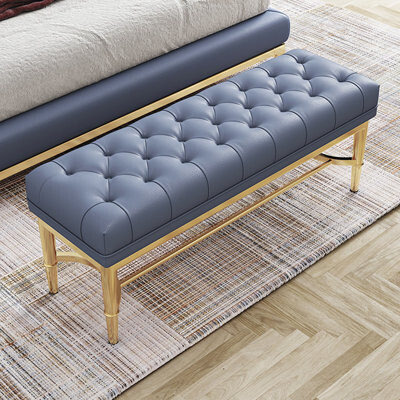 LEIERFUKK Upholstered Shoe Storage Bench