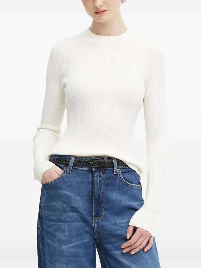 HUGO BOSS Ribbed-Knit Top