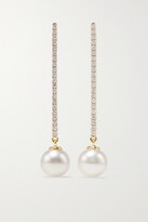 Thumbnail for your product : Mateo 14-karat Gold, Pearl And Diamond Earrings - One size