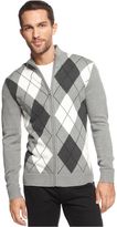 Thumbnail for your product : INC International Concepts Andie Argyle Full-Zip Sweater