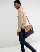 Thumbnail for your product : ASOS Smart Satchel in Navy Melton