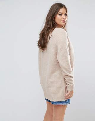 ASOS Curve Chunky Knit Cardigan In Wool Mix
