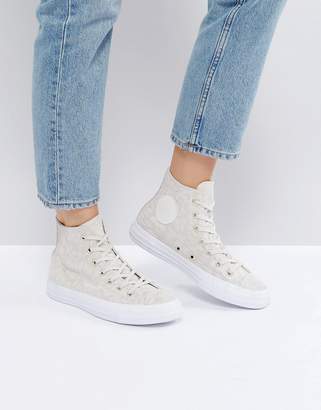 Converse Chuck Taylor All Star Hi Top Trainers In Pale Leopard Print