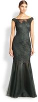 Thumbnail for your product : Kay Unger Lace Off-Shoulder Gown