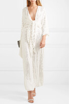 Thumbnail for your product : Temperley London Neri Tie-front Sequin-embellished Crepe Kimono