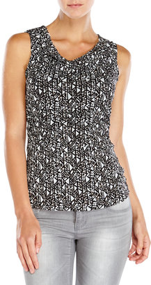 Cable & Gauge Printed Cowl Neck Tank