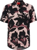 Thumbnail for your product : HUGO BOSS Relaxed-fit shirt in digitally printed poplin