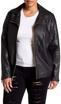 Thumbnail for your product : Kenneth Cole New York Faux Leather Moto Jacket (Plus Size)