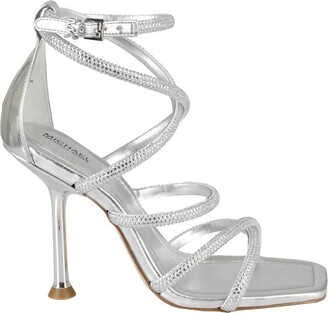 Womens MICHAEL Michael Kors Silver Sandals  FREE SHIPPING  Shoes
