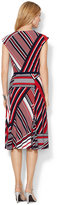 Thumbnail for your product : Lauren Ralph Lauren Cap-Sleeve Striped Jersey Dress