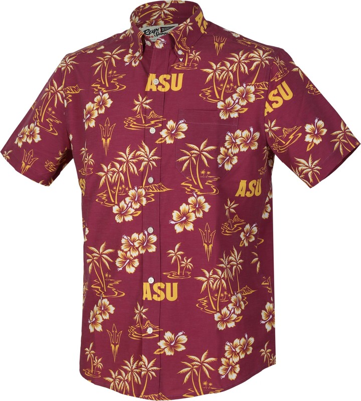 Reyn Spooner Men's Arizona State Sun Devils Maroon Classic Lifestyle Woven Button-Down Shirt, Large, Red