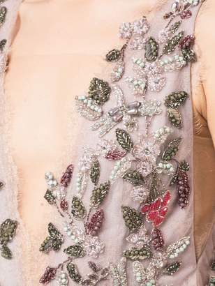 Marchesa floral beaded gown