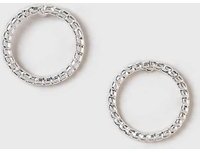 Dorothy Perkins Womens Silver Fine Open Circle Earrings- Silver